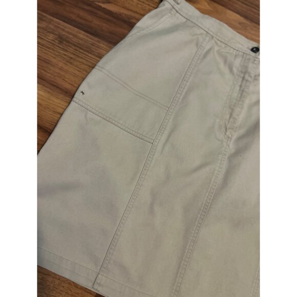 Lauren Ralph Lauren Skirt Women’s PLUS SZ 16W Beige Khaki Cotton A-Line Casual P - Picture 7 of 11